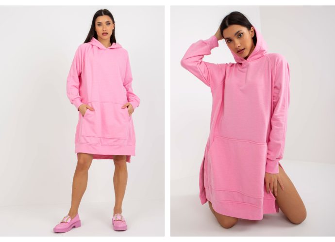 różowe sportowe sukienki oversize online