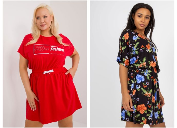 Sukienki letnie plus size z aplikacjami